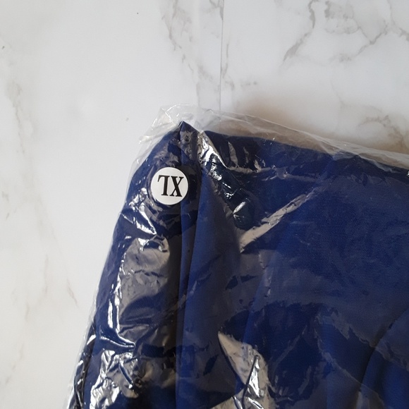 Emberelle West | Royal Blue Off Shoulder Blouse - Picture 6 of 8